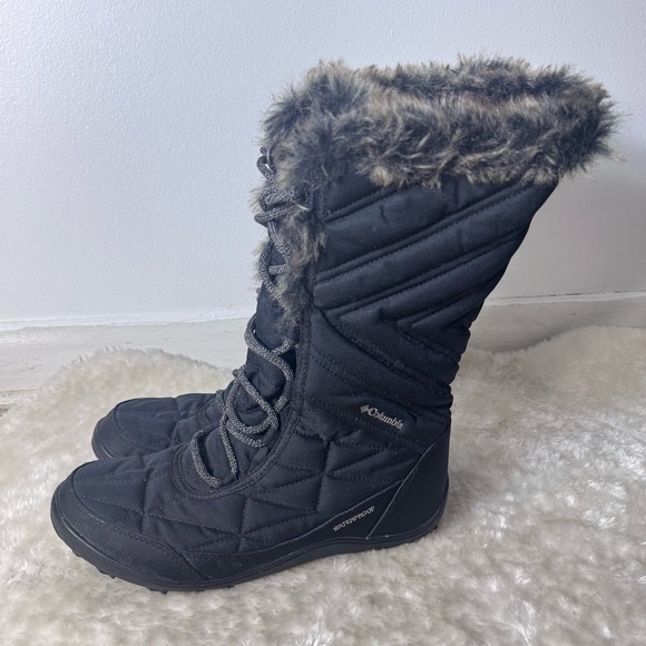 Columbia Minx Mid 3 Waterproof Omni grip black Snow Winter Boot Women's Shoe 8 - Picture 7 of 15